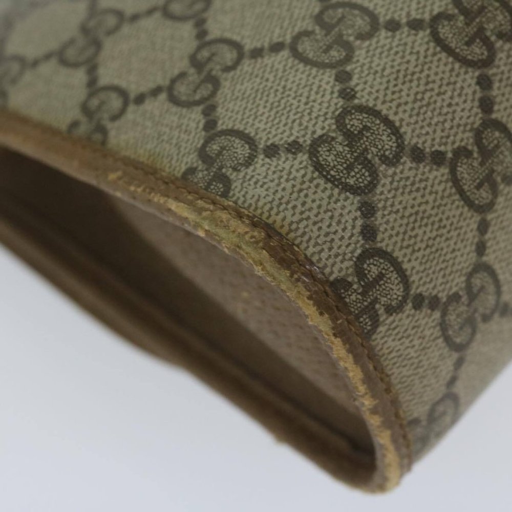 GUCCI GG Supreme Web Sherry Line Clutch Bag Beige Red 89 01 030 Auth - Picture 16 of 16